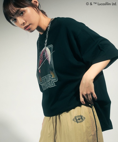 STAR WARS(スターウォーズ)の「STAR WARS/グラフィック半袖BIGTEE(Tシャツ/カットソー・レディース・ブラック/クリーム/オートミール/ホワイト・FREE)」の10枚目の写真