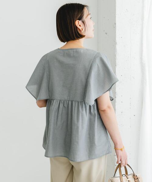 F by ROSSO(エフバイロッソ)の「『UR TECH』F by ROSSO スクエアスリーブブラウス(シャツ/ブラウス・レディース・ミント/ブルー系その他/ネイビー/ピンク/グレー・FREE)」の8枚目の写真