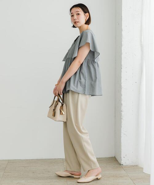 F by ROSSO(エフバイロッソ)の「『UR TECH』F by ROSSO スクエアスリーブブラウス(シャツ/ブラウス・レディース・ミント/ブルー系その他/ネイビー/ピンク/グレー・FREE)」の10枚目の写真