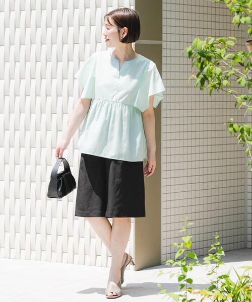 F by ROSSO(エフバイロッソ)の「『UR TECH』F by ROSSO スクエアスリーブブラウス(シャツ/ブラウス・レディース・ミント/ブルー系その他/ネイビー/ピンク/グレー・FREE)」の15枚目の写真