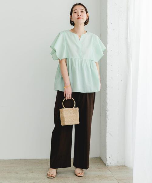 F by ROSSO(エフバイロッソ)の「『UR TECH』F by ROSSO スクエアスリーブブラウス(シャツ/ブラウス・レディース・ミント/ブルー系その他/ネイビー/ピンク/グレー・FREE)」の20枚目の写真