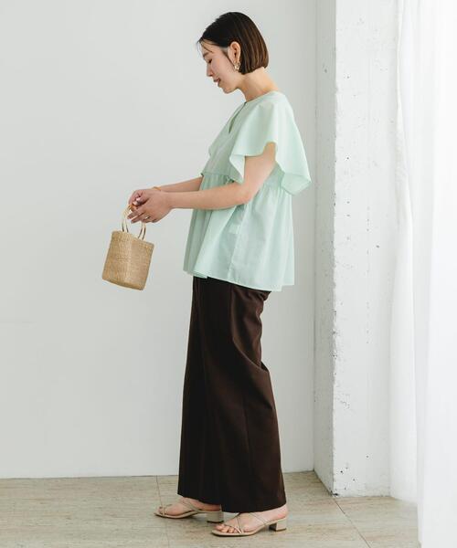 F by ROSSO(エフバイロッソ)の「『UR TECH』F by ROSSO スクエアスリーブブラウス(シャツ/ブラウス・レディース・ミント/ブルー系その他/ネイビー/ピンク/グレー・FREE)」の21枚目の写真