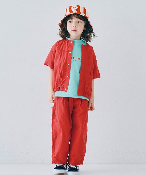 p.premier（ピードットプルミエ）の「【ジュニア対応】カラフルタイプライターワイドタックパンツ（その他パンツ・キッズ・サックスブルー/ブラック/ベージュ/ピンク/レッド・80/90/100/110/120/130/140）」の5枚目の写真