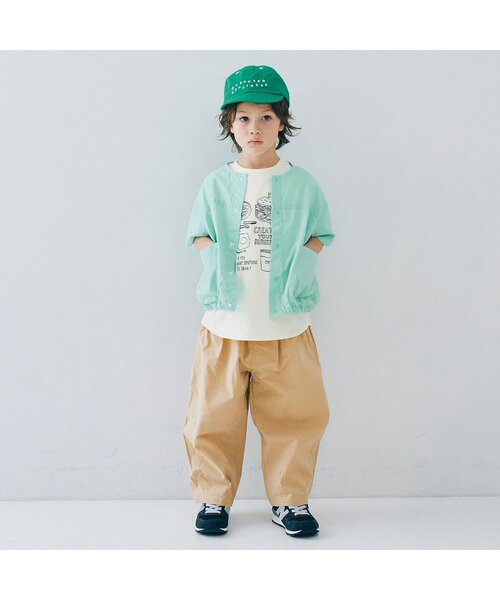 p.premier（ピードットプルミエ）の「【ジュニア対応】カラフルタイプライターワイドタックパンツ（その他パンツ・キッズ・サックスブルー/ブラック/ベージュ/ピンク/レッド・80/90/100/110/120/130/140）」の6枚目の写真