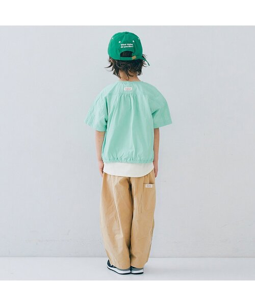 p.premier（ピードットプルミエ）の「【ジュニア対応】カラフルタイプライターワイドタックパンツ（その他パンツ・キッズ・サックスブルー/ブラック/ベージュ/ピンク/レッド・80/90/100/110/120/130/140）」の7枚目の写真