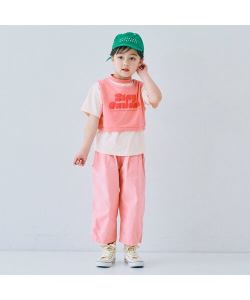 p.premier（ピードットプルミエ）の「【ジュニア対応】カラフルタイプライターワイドタックパンツ（その他パンツ・キッズ・サックスブルー/ブラック/ベージュ/ピンク/レッド・80/90/100/110/120/130/140）」の14枚目の写真