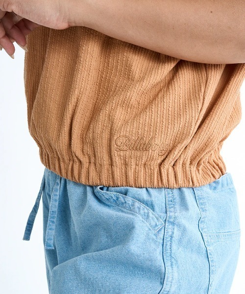 BILLABONG(ビラボン)の「BILLABONG レディース 【CHILLWEAR】 JACQUARD RIB TOPS Tシャツ 【2025年春夏モデル】/ビラボン2WAYデザイン半袖トップス(Tシャツ/カットソー・レディース・オレンジ系その他/アイボリー/ブラック・MEDIUM)」の6枚目の写真