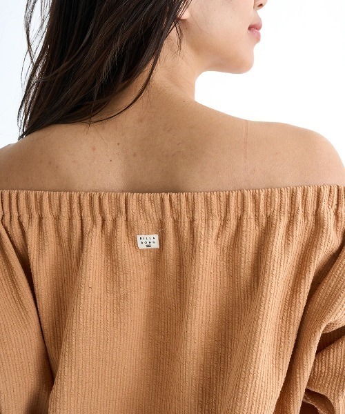 BILLABONG(ビラボン)の「BILLABONG レディース 【CHILLWEAR】 JACQUARD RIB TOPS Tシャツ 【2025年春夏モデル】/ビラボン2WAYデザイン半袖トップス(Tシャツ/カットソー・レディース・オレンジ系その他/アイボリー/ブラック・MEDIUM)」の5枚目の写真