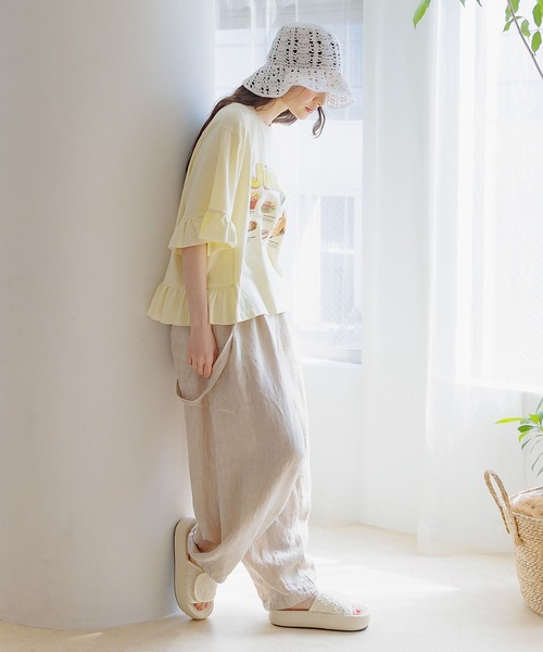 niko and...（ニコアンド）の「フリルアソートキャットTシャツ（Tシャツ/カットソー・レディース・オフホワイト/ネイビー/イエロー/チャコール・LARGE/MEDIUM）」の20枚目の写真