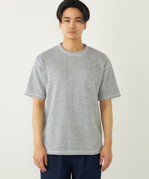 SHIPS Colors（シップス カラーズ）の「SHIPS Colors:〈洗濯機可能〉ローゲージ カノコ TEE◇（Tシャツ/カットソー・メンズ・グレー/ライトホワイト/ブラック・MEDIUM/LARGE/X-LARGE）」の21枚目の写真