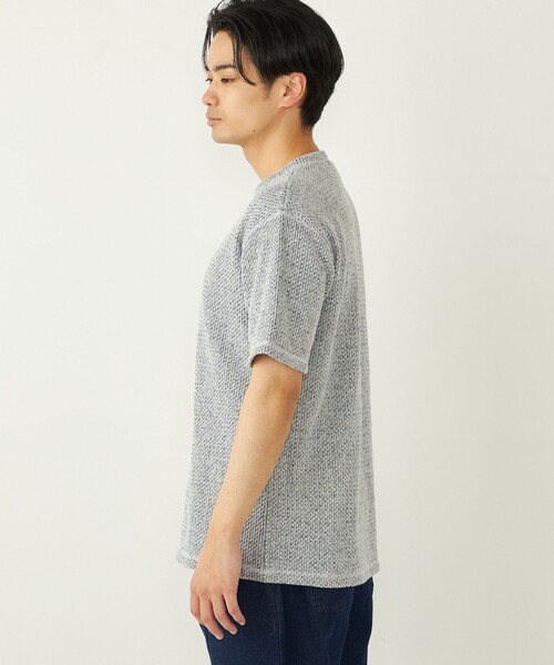 SHIPS Colors（シップス カラーズ）の「SHIPS Colors:〈洗濯機可能〉ローゲージ カノコ TEE◇（Tシャツ/カットソー・メンズ・グレー/ライトホワイト/ブラック・MEDIUM/LARGE/X-LARGE）」の22枚目の写真