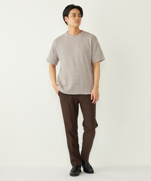 SHIPS Colors（シップス カラーズ）の「SHIPS Colors:〈洗濯機可能〉ローゲージ カノコ TEE◇（Tシャツ/カットソー・メンズ・グレー/ライトホワイト/ブラック・MEDIUM/LARGE/X-LARGE）」の4枚目の写真