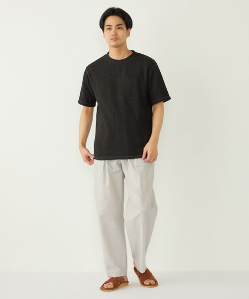 SHIPS Colors（シップス カラーズ）の「SHIPS Colors:〈洗濯機可能〉ローゲージ カノコ TEE◇（Tシャツ/カットソー・メンズ・グレー/ライトホワイト/ブラック・MEDIUM/LARGE/X-LARGE）」の8枚目の写真