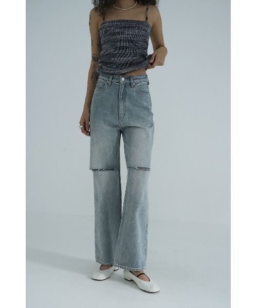 CLANE/クラネ/SLASH CUT DENIM PANTS 【公式通販】