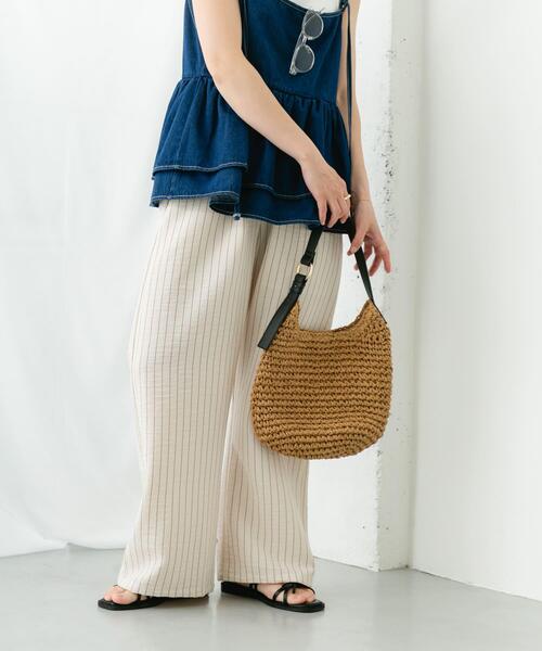 ITEMS URBANRESEARCH（アイテムズ アーバンリサーチ）の「ストライプイージーパンツ（その他パンツ・レディース・ライトベージュ/ブラウン・FREE）」の4枚目の写真