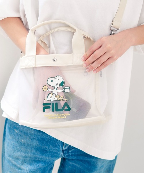 FILA(フィラ)の「【FILA/フィラ ×PEANUTS/ピーナッツ】メッシュミニトートバッグ 2WAY(トートバッグ・レディース・アイボリー/シルバー/ブラック・FREE)」の9枚目の写真