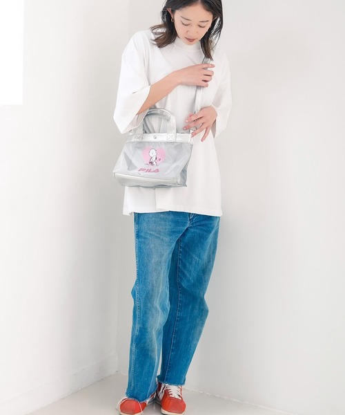 FILA(フィラ)の「【FILA/フィラ ×PEANUTS/ピーナッツ】メッシュミニトートバッグ 2WAY(トートバッグ・レディース・アイボリー/シルバー/ブラック・FREE)」の14枚目の写真