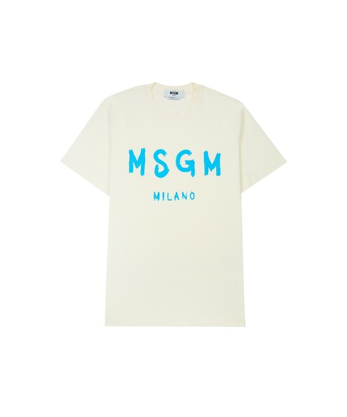 2024SS　MSGM エムエスジーエム 極美品　シャーリングTシャツ　定価5万 エムエスジーエム MSGM MSGM Tシャツ MDM100 257002 半袖 ロゴT