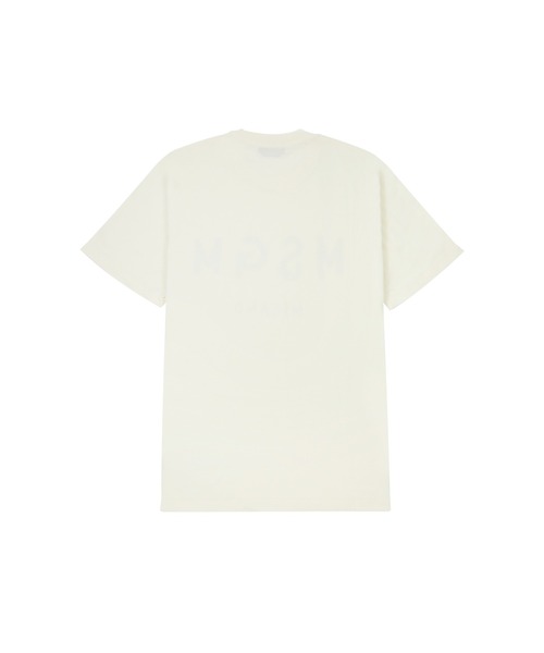 MSGM（エムエスジーエム）の「【NEW】MSGMブラッシュロゴTシャツ【Japan Exclusive】（Tシャツ/カットソー・メンズ・ホワイト×ブルー・XS/S/M/L/XL）」の2枚目の写真