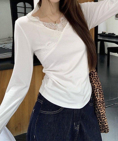 CERCA（チェルカ）の「【 MEMECLE / メメクル 】レースフード付きTシャツ（Tシャツ/カットソー・レディース・ホワイト/グレー・S/M/L）」の15枚目の写真