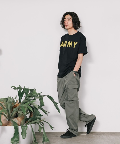 ROOPTOKYO(ループトウキョウ)の「ARMY LOGO CORE TEE 半袖Tシャツ メンズ 夏物 夏服(Tシャツ/カットソー・メンズ・ブラック×ゴールド/グリーン/ブラック・L/XL/M)」の4枚目の写真