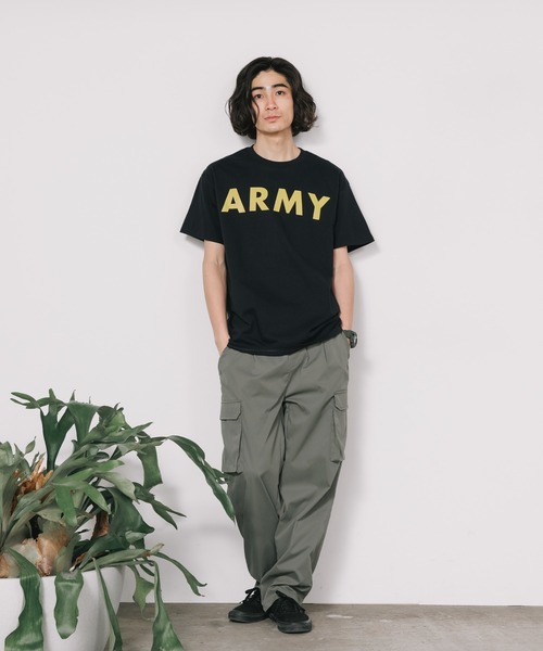 ROOPTOKYO(ループトウキョウ)の「ARMY LOGO CORE TEE 半袖Tシャツ メンズ 夏物 夏服(Tシャツ/カットソー・メンズ・ブラック×ゴールド/グリーン/ブラック・L/XL/M)」の6枚目の写真
