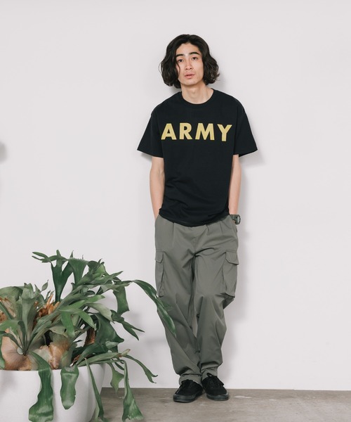 ROOPTOKYO(ループトウキョウ)の「ARMY LOGO CORE TEE 半袖Tシャツ メンズ 夏物 夏服(Tシャツ/カットソー・メンズ・ブラック×ゴールド/グリーン/ブラック・L/XL/M)」の7枚目の写真
