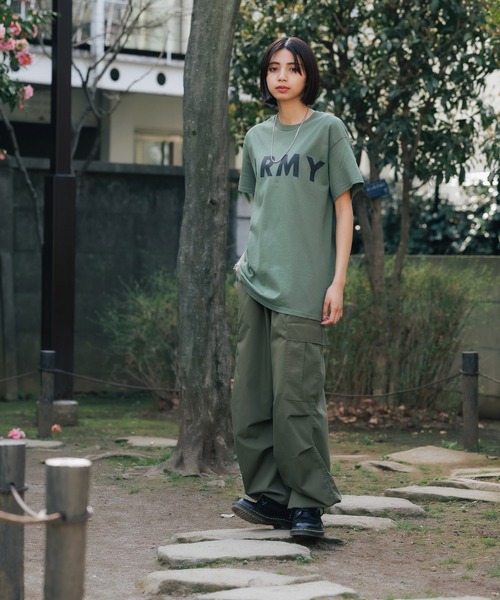 ROOPTOKYO(ループトウキョウ)の「ARMY LOGO CORE TEE 半袖Tシャツ メンズ 夏物 夏服(Tシャツ/カットソー・メンズ・ブラック×ゴールド/グリーン/ブラック・L/XL/M)」の14枚目の写真