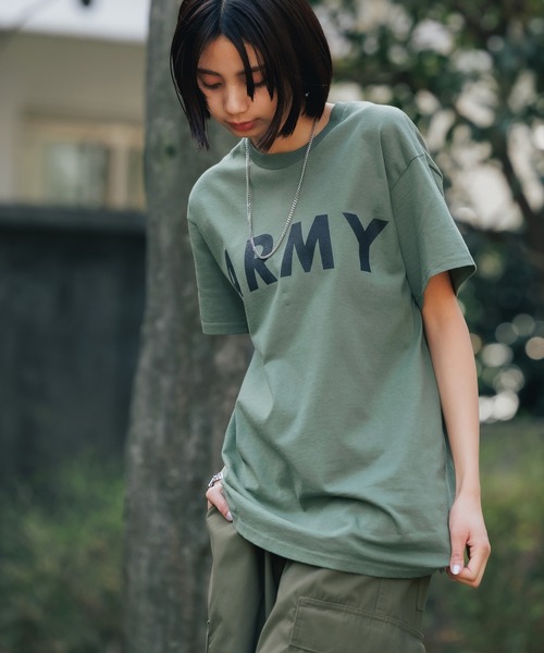ROOPTOKYO(ループトウキョウ)の「ARMY LOGO CORE TEE 半袖Tシャツ メンズ 夏物 夏服(Tシャツ/カットソー・メンズ・ブラック×ゴールド/グリーン/ブラック・L/XL/M)」の11枚目の写真