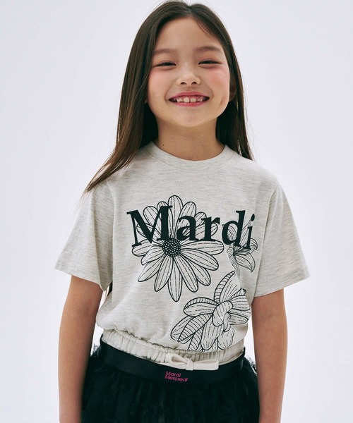 【Mardi Mercredi】★新商品★Tシャツスコップバック3色 KIDS TSHIRT TRIPLE FLOWER（Tシャツ/カットソー）｜Mardi