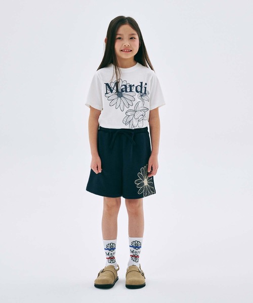KIDS TSHIRT TRIPLE FLOWER（Tシャツ/カットソー）｜Mardi Mercredi