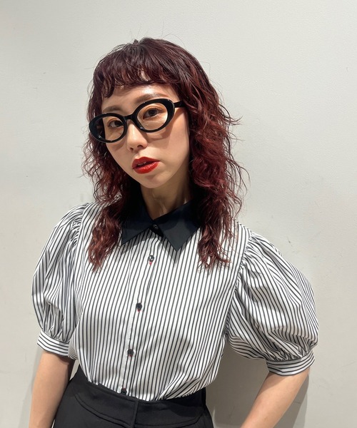 Narcissus（ナルシス）の「【Narcissus】ストライプパフブラウス（シャツ/ブラウス・レディース・ブルー/ホワイト・FREE）」の18枚目の写真