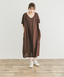 ITEMS URBANRESEARCH | リネンレーヨンドルマンワンピース(ワンピース)