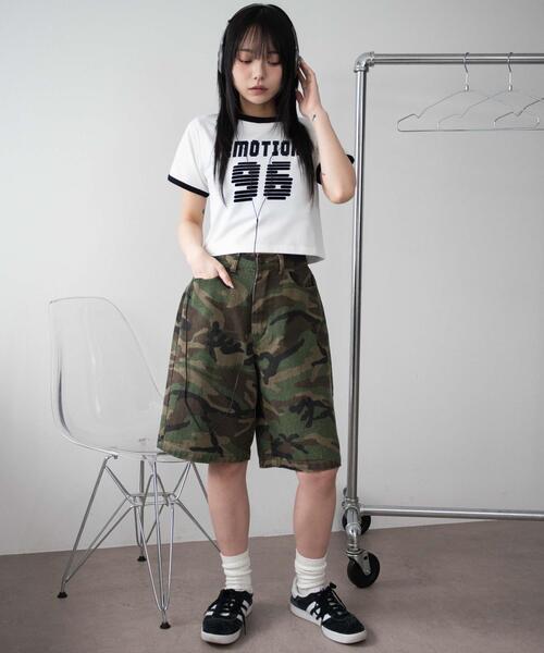 WEGO（ウィゴー）の「WEGO/ナンバリングリンガーチビT（Tシャツ/カットソー・レディース・レッド/ホワイト/ネイビー・FREE）」の10枚目の写真