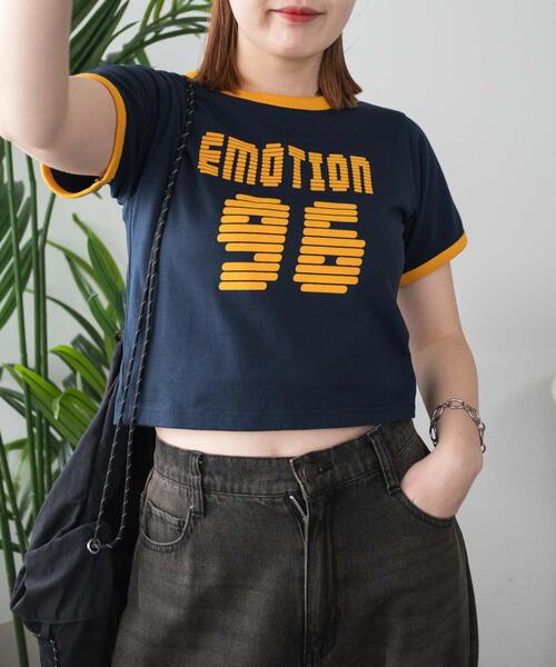 WEGO（ウィゴー）の「WEGO/ナンバリングリンガーチビT（Tシャツ/カットソー・レディース・レッド/ホワイト/ネイビー・FREE）」の22枚目の写真