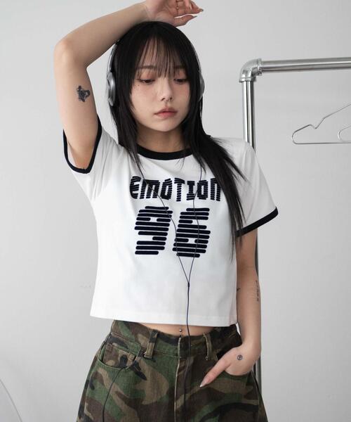 WEGO（ウィゴー）の「WEGO/ナンバリングリンガーチビT（Tシャツ/カットソー・レディース・レッド/ホワイト/ネイビー・FREE）」の17枚目の写真