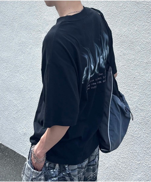 25SS ボックスシルエット グランジ風 Y2Kモチーフ 韓国風 バック