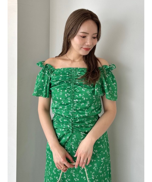 FRAY I.D（フレイ アイディー） フラワープリントギャザーブラウス FRAY I.D｜フラワープリントギャザーブラウス | Rakuten Fashion