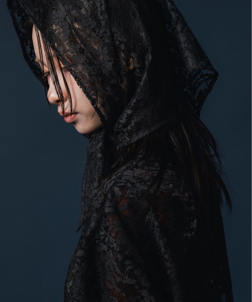NON TOKYO(ノントーキョー)の「LACE HALF SLEEVE SHIRT & LACE SCARF(Tシャツ/カットソー・レディース・ブラック/ホワイト×グリーン/チェック・FREE)」の18枚目の写真