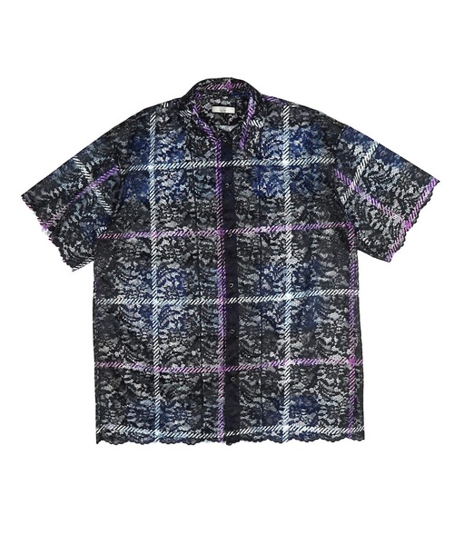 NON TOKYO(ノントーキョー)の「LACE HALF SLEEVE SHIRT & LACE SCARF(Tシャツ/カットソー・レディース・ブラック/ホワイト×グリーン/チェック・FREE)」の19枚目の写真