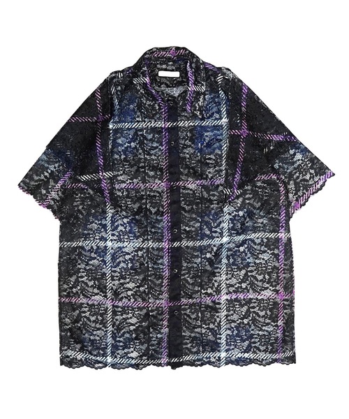NON TOKYO(ノントーキョー)の「LACE HALF SLEEVE SHIRT & LACE SCARF(Tシャツ/カットソー・レディース・ブラック/ホワイト×グリーン/チェック・FREE)」の21枚目の写真