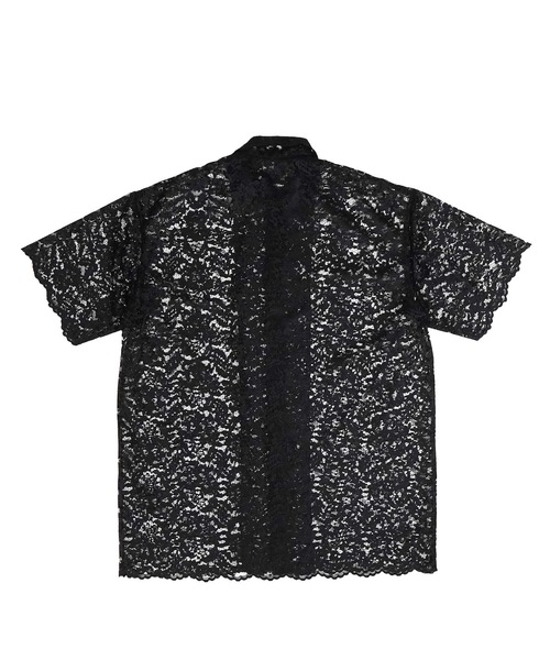 NON TOKYO(ノントーキョー)の「LACE HALF SLEEVE SHIRT & LACE SCARF(Tシャツ/カットソー・レディース・ブラック/ホワイト×グリーン/チェック・FREE)」の6枚目の写真