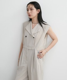 Aunt Marie's（アントマリーズ）の「テーラーカラーノースリーブオールインワン/オケージョン/高身長向け（つなぎ/オールインワン）」