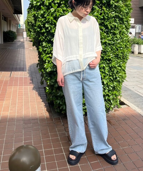 NEEDBY heritage(ニードバイヘリテージ)の「NEEDBY heritage(ニードバイヘリテージ)LUNA/ワイドストレート(デニムパンツ・レディース・ブルー系その他3・23/24/25/26)」の6枚目の写真