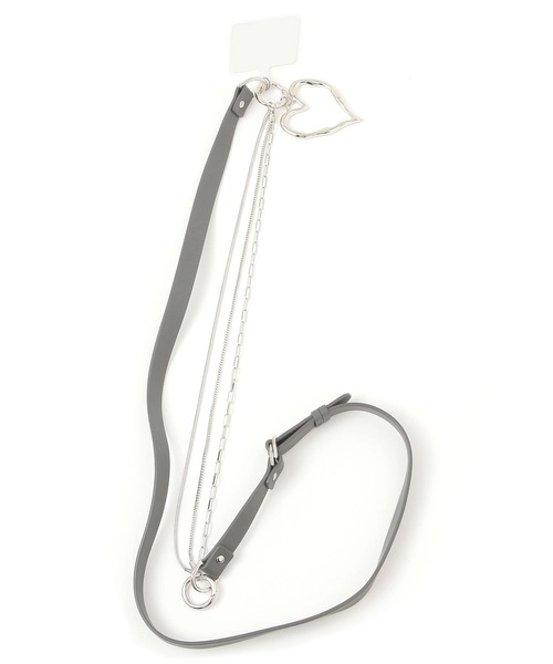 LEPSIM（レプシィム）の「マルチWAYロングストラップ　328052（スマホグッズ・レディース・チャコールグレー/ブラック・ONE SIZE）」の9枚目の写真