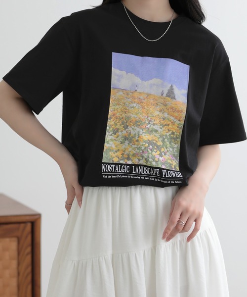 SUNFLOWER EIGHT(サンフラワーエイト)の「プリントTシャツ(Tシャツ/カットソー・レディース・ホワイト系その他/ホワイト系その他3/ブラック系その他2/ホワイト系その他2/ブラック系その他/ブラック系その他3・M)」の6枚目の写真