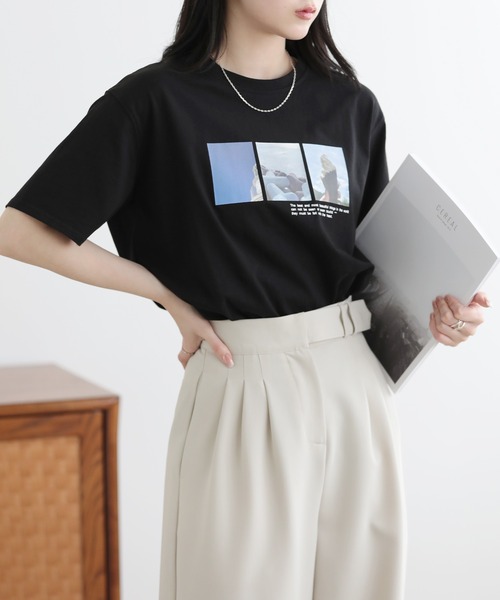 SUNFLOWER EIGHT(サンフラワーエイト)の「プリントTシャツ(Tシャツ/カットソー・レディース・ホワイト系その他/ホワイト系その他3/ブラック系その他2/ホワイト系その他2/ブラック系その他/ブラック系その他3・M)」の11枚目の写真