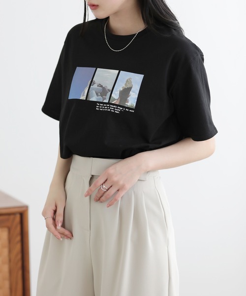SUNFLOWER EIGHT(サンフラワーエイト)の「プリントTシャツ(Tシャツ/カットソー・レディース・ホワイト系その他/ホワイト系その他3/ブラック系その他2/ホワイト系その他2/ブラック系その他/ブラック系その他3・M)」の12枚目の写真