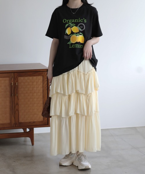 SUNFLOWER EIGHT(サンフラワーエイト)の「プリントTシャツ(Tシャツ/カットソー・レディース・ホワイト系その他/ホワイト系その他3/ブラック系その他2/ホワイト系その他2/ブラック系その他/ブラック系その他3・M)」の19枚目の写真