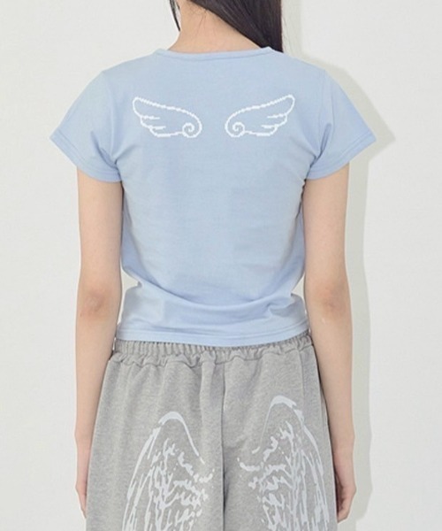 トップス FANCY CLUB ANGEL MARK CROP TEE FANCY CLUB】ANGEL MARK CROP TEE | OUR BRAND,FANCY CLUB